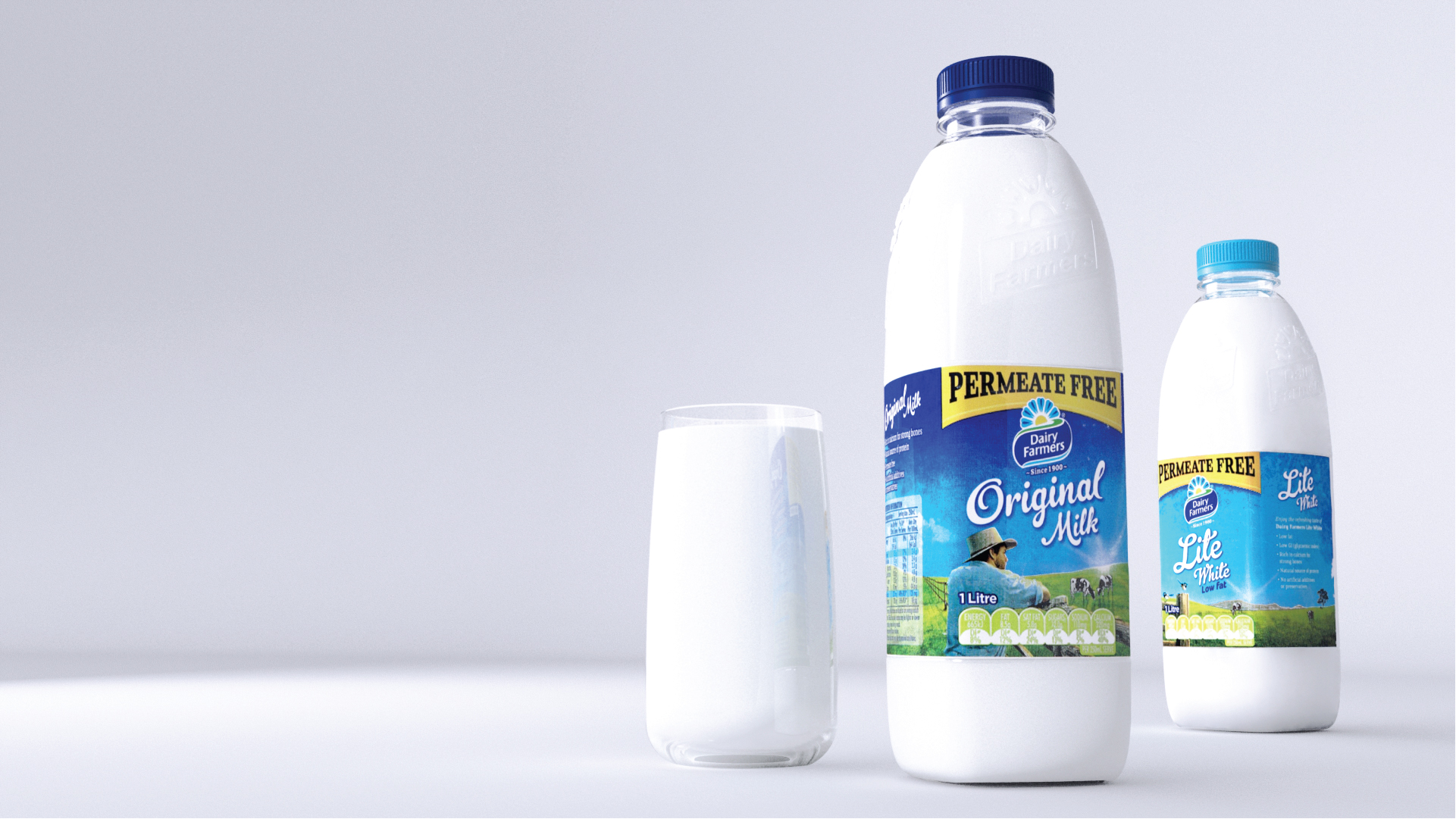 Dairy Farmers One Litre Milk Bottle
