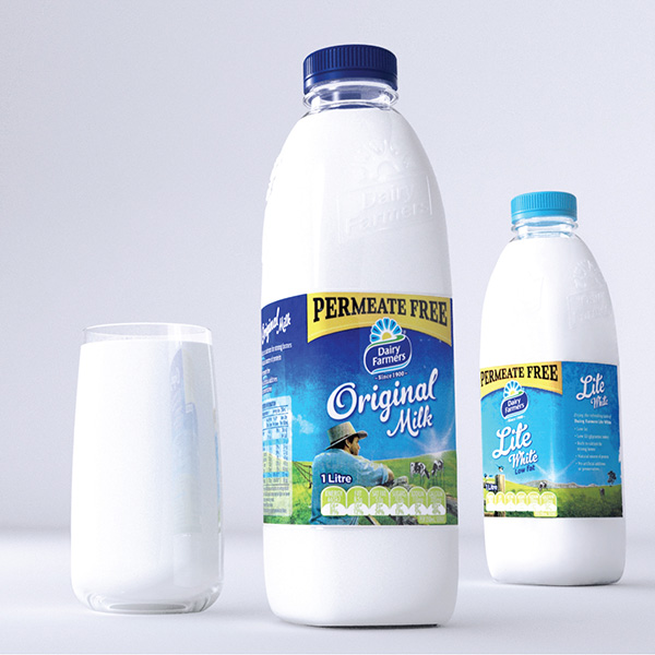 Dairy Farmers One Litre Milk Bottle
